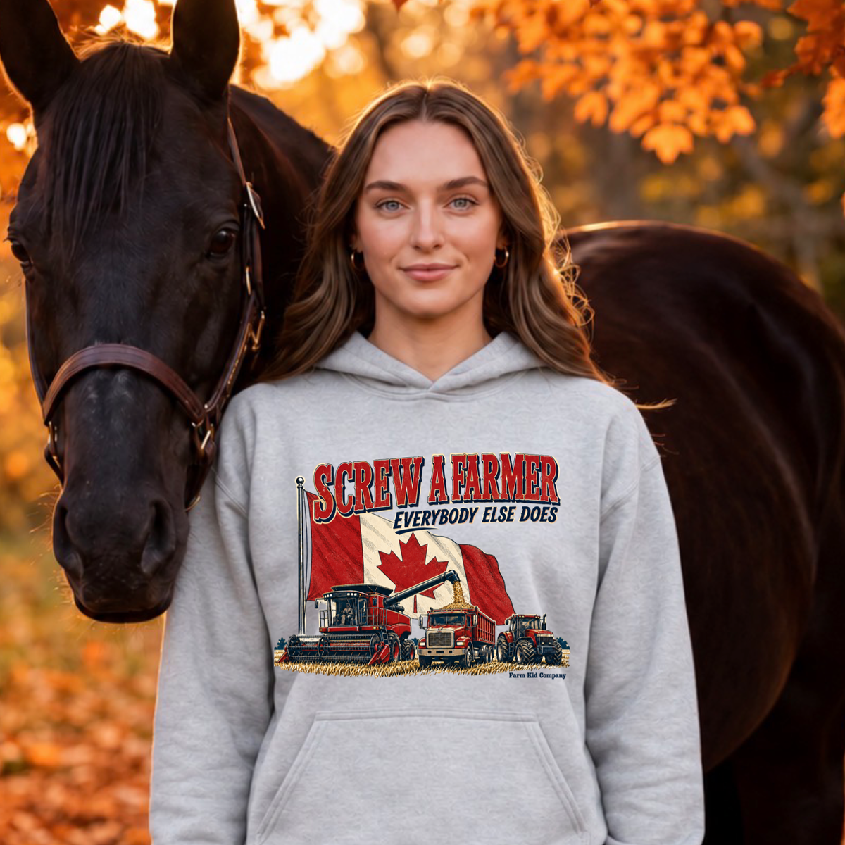 Screw a Farmer, Everybody Else Does- Simple black design